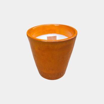 Bougie parfumée Fleur d'Oranger pot orange Pain d'Epice